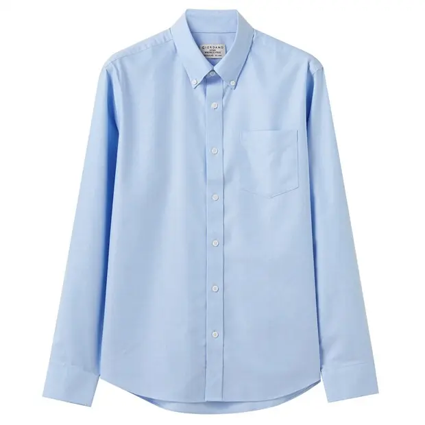 Wrinkle free Woven Shirt Blue X White (S)