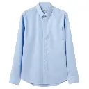 Wrinkle free Woven Shirt Blue X White (S)