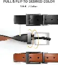 Leather Belt Black/Brown (L)